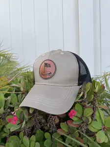 Gotcha Six Golf Beige Trucker Hat - Law Enforcement & Military Styled Golf Brand - Veteran adjustable snapback