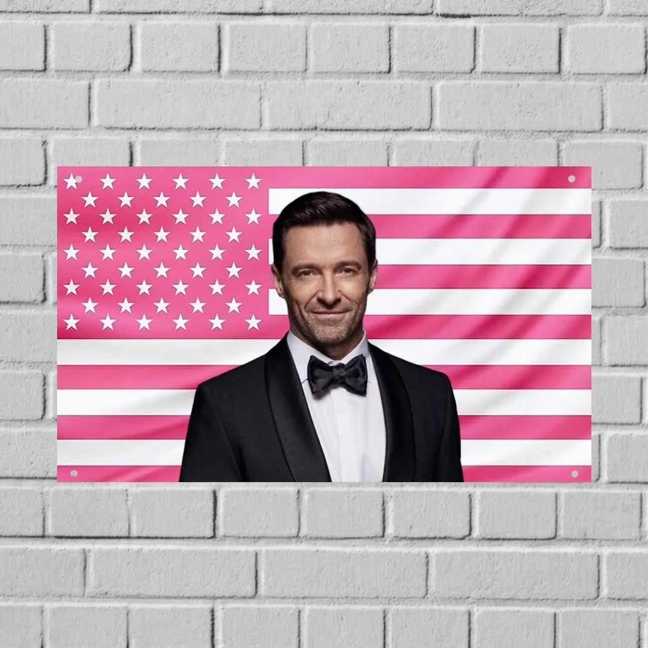 Hugh Jackman US Wall Tapestry – Actor Flag, Movie Room Decor Banner