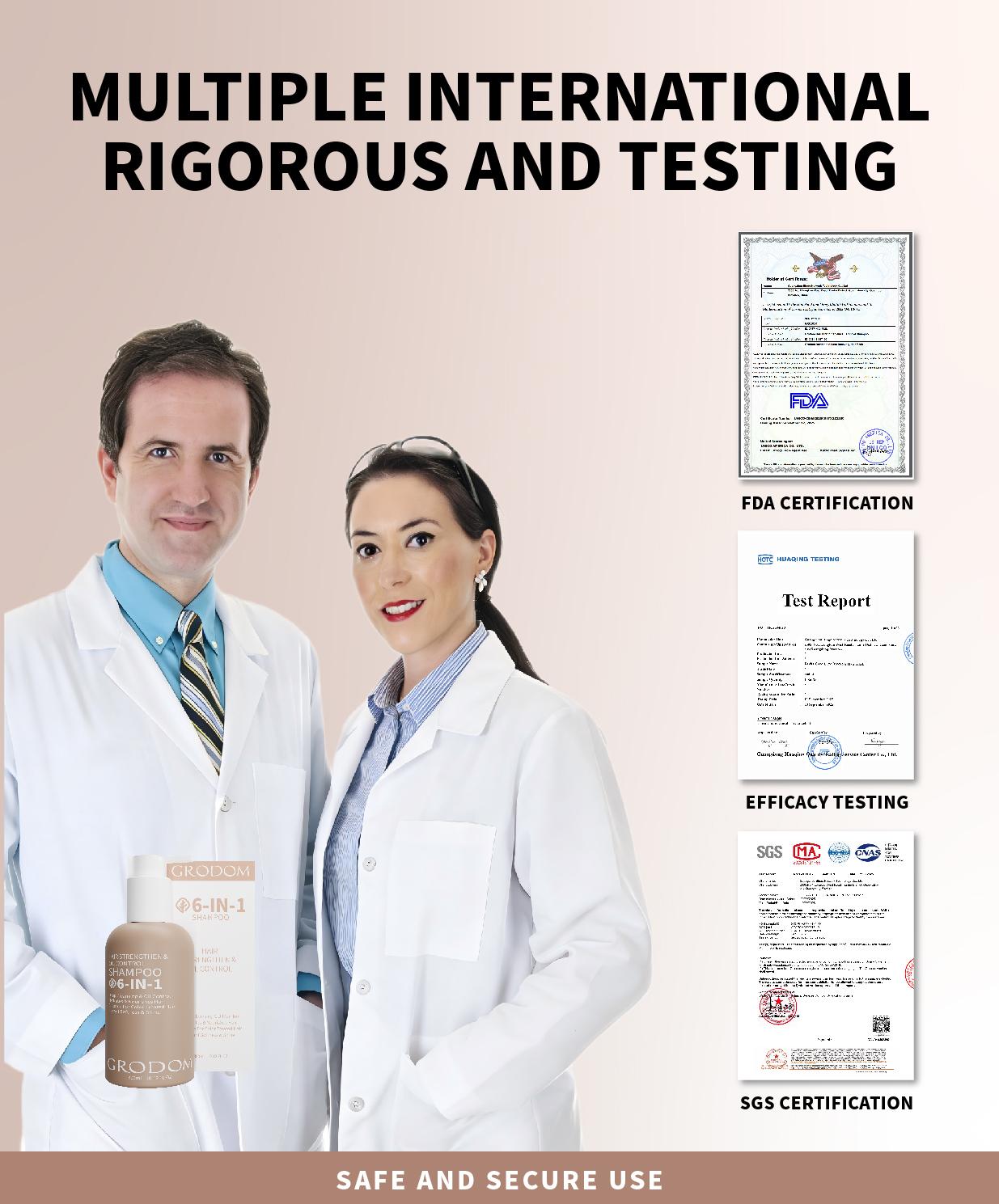 【Buy 1 Get 1 Free】GRODOM 6-in-1 Amino Acid Shampoo 300ml,Promotes Hair Growth,Improves Hair Loss & Thinning,Oil-Absorbing Formula,Refreshes Scalp,Sulfate-Free Gentle Formula,Strengthens Roots,Deep Nourishing,For Color-Treated & Permed Hair Lengthening Vol