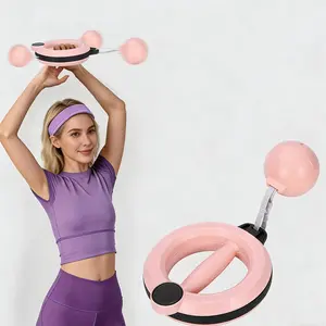 360° Rotating Wrist & Forearm Trainer with LED Light White & Pink Unisex Upper Body Strength Training Equipment for Arm Shoulder Chest Exercise Portable Fitness Gear for Home Gym