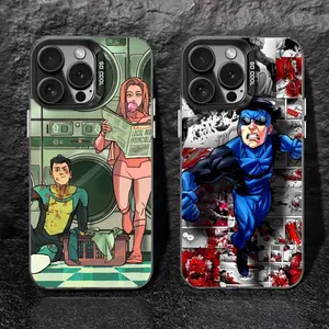 Cool Invincible Phone Case black IMD Colorful Silver Suitable soft case for iPhone17 16 15 14 13 12 11 XS Pro Max