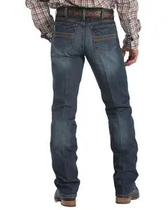 Cinch Men's Silver Label Dark Wash Mid Rise Slim Straight Performance Jeans - Mb98034006 Ind