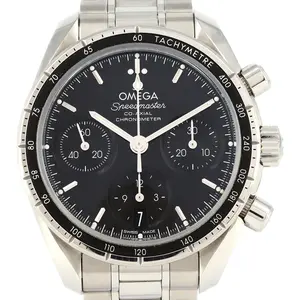 Pre-owned Omega Stainless Small Leather Goods Speedmaster 38 Steel Automatic