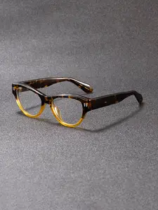 Unisex Cat Eye Prescription Glasses Frame, PC+cp Design, Casual Style, All-Season Use, Perfect for Travel & Daily Wear