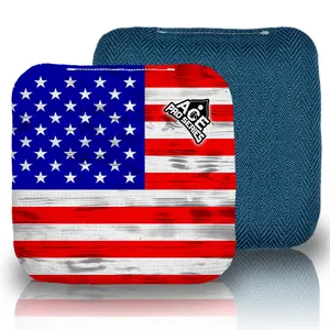 USA Flag Navy Blue Carpet Cornhole Bags | ACE Pro Carpet, Set of 4