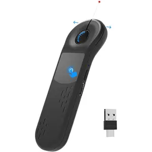 Rechargeable Air  for PC/iOS/Android with Touchpad  PPT Presenter with  2.4G, Works with PowerPoint/Keynote//Camera/Kindle App (Black)