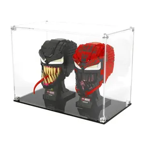 Clear Acrylic Display Case Compatible with LEGO®  Helmet Collection 2-Pack - Sets Not Included