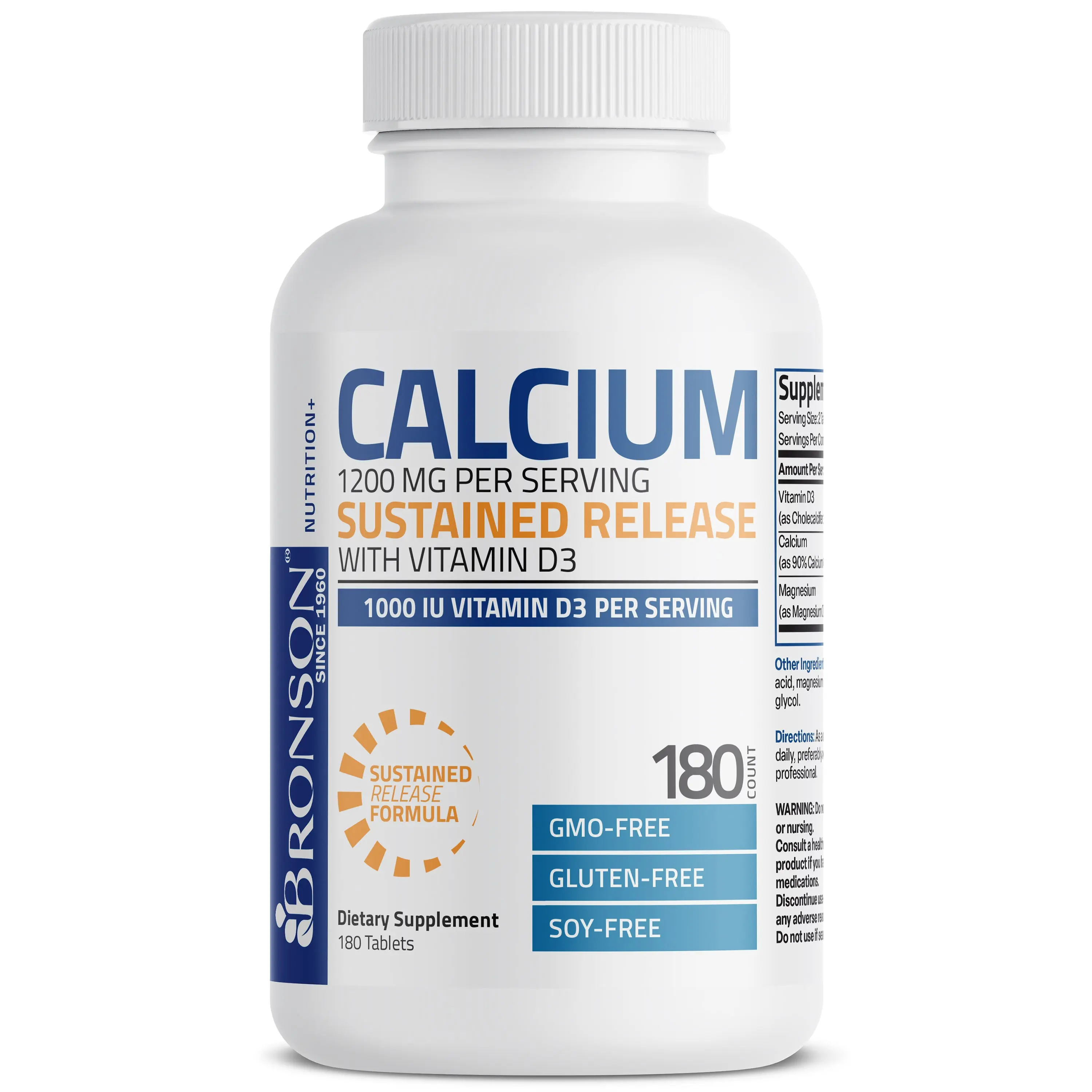 Bronson Calcium 1200 MG Sustained Release with Vitamin D3