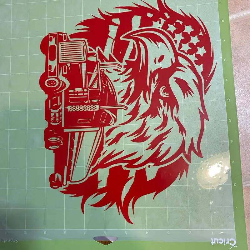 Eagle Semi Truck Decal - Red Flame Design for High Visibility and Bold Style - Perfect for Customizing Your Vehicle
