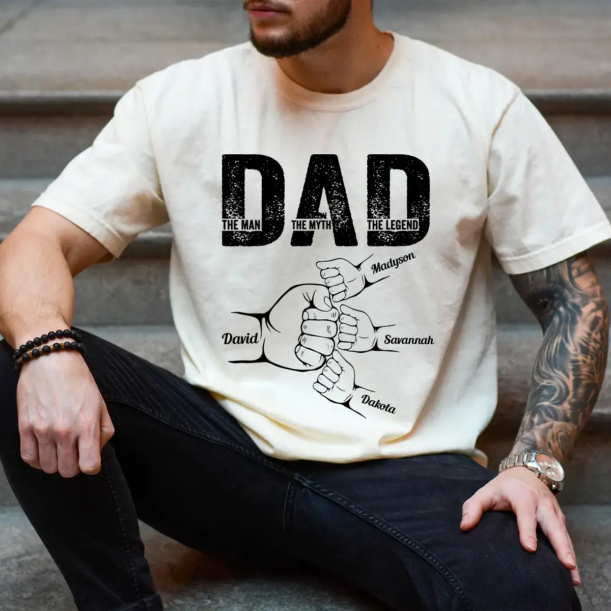 Personalized Dad The Man The Myth The Legend Shirt, Custom Dad Shirt With Kids Names, Father's Day Gift For Husband, Gift For Daddy, Cool Dad Club Tee