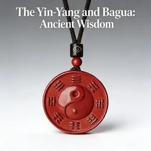 Cinnabar Bagua Pendant | Harmonize Yin-Yang & Five Elements, Qian-Kun Steady Fortune, Kan-Li Radiance | Tai Chi Amulet for Protection, Evil-Warding & Luck | Unisex Gift for Home, Festival, Couples | Must-Have Auspicious Talisman
