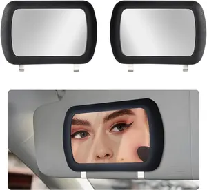 PCS Car Sun Visor Vanity Mirror, Clip on Sun Shading Makeup Mirror Interior Rear View Mirror, Clear Visor Cosmetic Vanity Mirror for Most Cars Trucks SUVs, Car Accessories