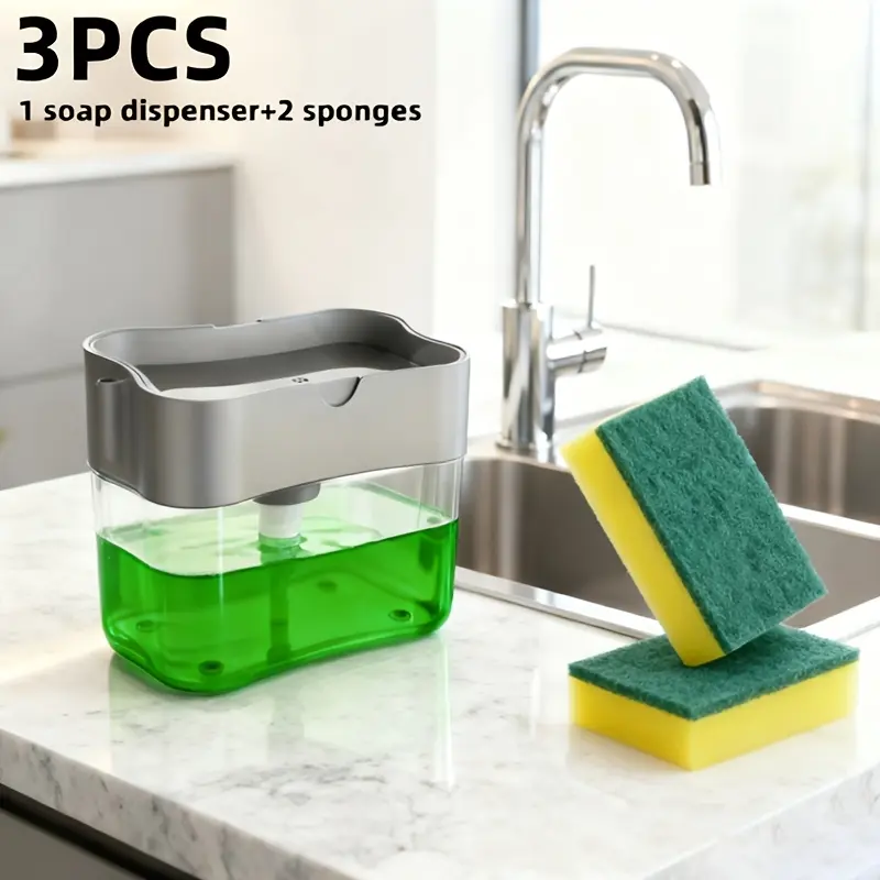 Fully Automatic Dishwasher Detergent Dispenser, Dish Soap Dispenser, Includes Detergent And Cleaning Pad - Compact Kitchen Cleaning Tool, Easy to Clean Design, Efficient Cleaning, Suitable for Home Cooks, Durable Plastic, No Extra Items Needed