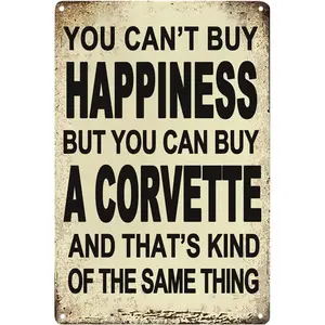 Corvette Gifts For Men, Vintage Garage Tin Signs Funny Metal Sign Car Wall Art Gaming Poster Room Accessories Man Cave Decor 2023
