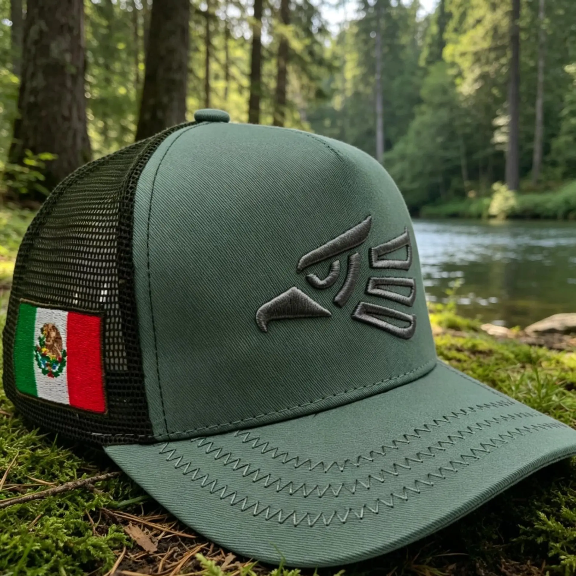 Men's summer baseball cap, outdoor sunshade mesh cap, sun protection baseball cap, eagle embroidered mesh cap