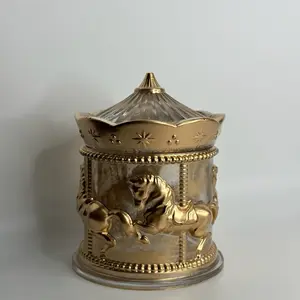 Carousel Jar with Lid Decorative