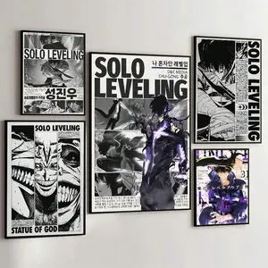 1pc S-Solo L-Leveling Poster Canvas Art Coffee House Bar Room Wall Decor Aesthetic Painting No Frame