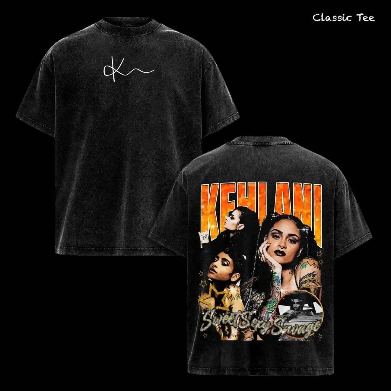 Kehlani SweetSexySavage Vintage Acid Washed Oversized Graphic T Shirt – The New Kehlani Album Aesthetic Collage Tee, R&B Soul Streetwear, Soft Heavyweight Cotton Unisex Tee, Double Sided Music Shirt, Gift for Kehlani Fans 8PM