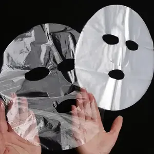 100pcs Disposable Plastic Film Full Face Cleaner Mask Neck Stickers Paper Transparent Masks Wrap Facial Beauty Makeup Tools