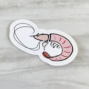 Shrimp Sticker Decor Decorative