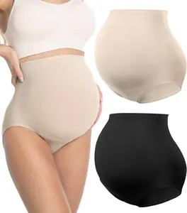 Maternity Support Underwear for Women No Show Seamless Pregnancy Compression Shapewear Over BumpGift.