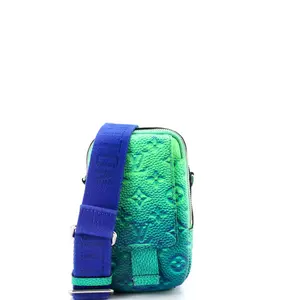 Pre-owned Louis Vuitton material Messenger Bags Double Phone Pouch Limited Edition Illusion Monogram Taurillon Leather by Rebag