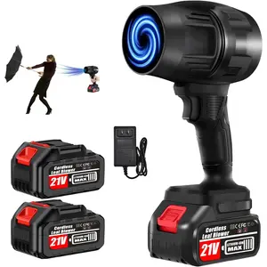 Handheld Electric Cordless Leaf Blower, 450,000RPM   Jet Fan Air Blower with 2  Operated & Charger, Lightweight Leaf Blower for Patio Cleaning, Lawn Care, Blowing Leaves and Dust