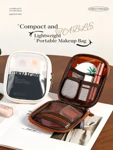 Portable Makeup Bag for Women, New Mini Lipstick Cosmetic Organizer, Travel-Friendly Small Pouch, Compact Beauty Storage Case, Travel Cosmetic Bags
