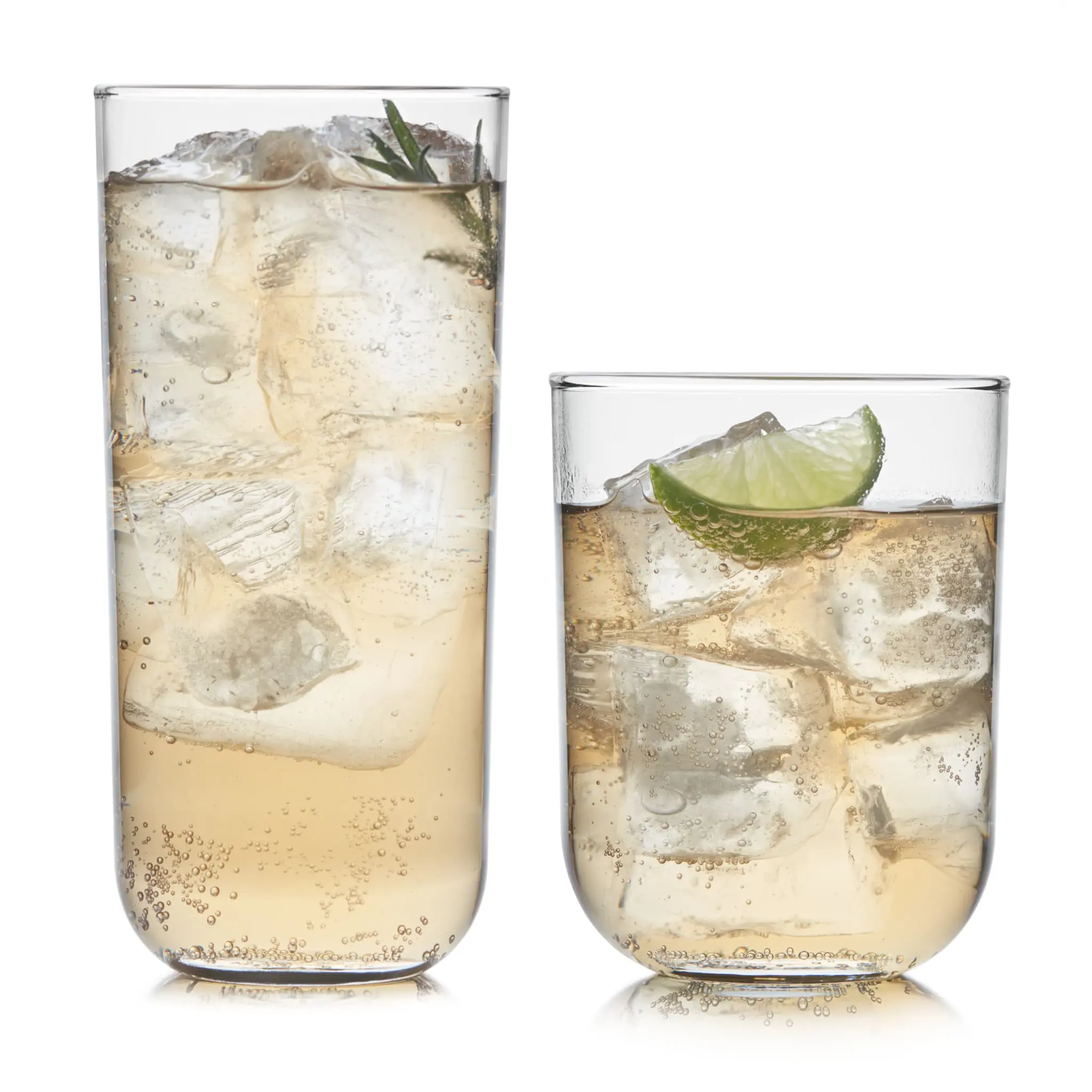 Polaris Axis Tumbler & Rocks Drinking Glasses Set of 16, Glass Cups