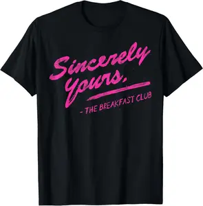 100%cotton Breakfast Club Sincerely Yours Painted T-Shirt