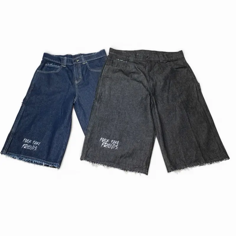 FFF Reworked Denim Jorts - Casual Summer Men's/Women's Short Pants for Daily Wear