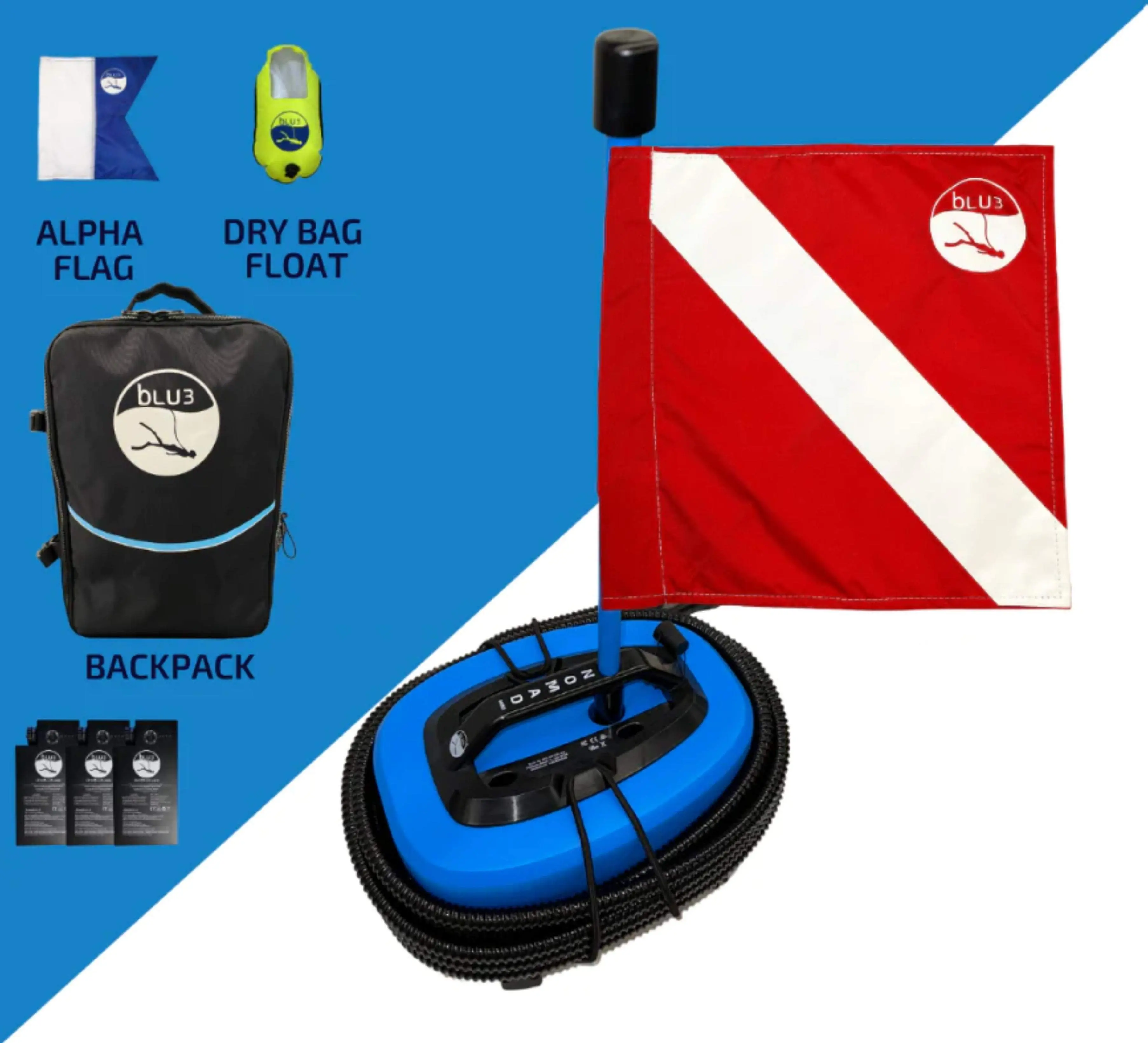 BLU3 Nomad Mini Dive System Plus with Backpack - 3 Batteries