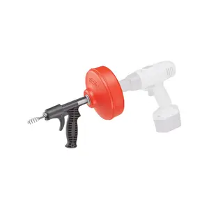 Ridgid 0.25 x 25 ft. Pistol Grip Drum Auger - Black