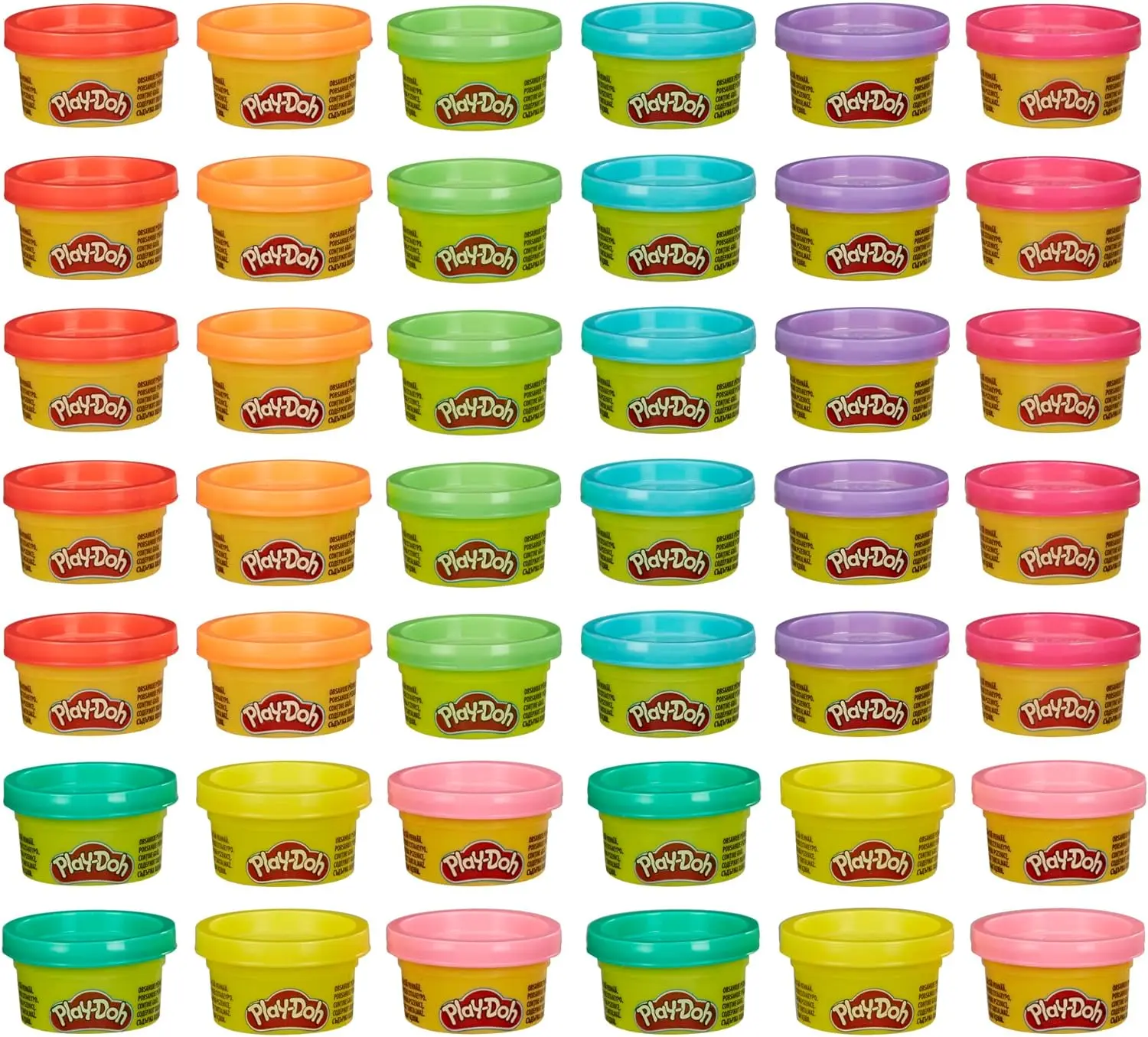 Play-Doh Bulk Handout 42-Pack of 1-Ounce Modeling Compound Cans, Non Candy Halloween Handout Toys & Party Favors, Kids Arts & Crafts, Preschool Toys