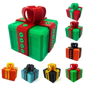 Christmas Gift Box 3D Printed Screw Assembled Fidget Toy Stress Relief The Prank Box Hilarious Screw Challenge Kids Play Toy Squishy Maker