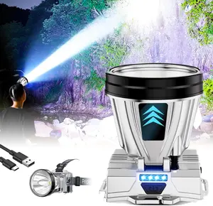 Super Bright Headlamp High Power LED Rechargeable Motion Sensor Waterproof Flashlight for Outdoor Fishing Camping Hiking
