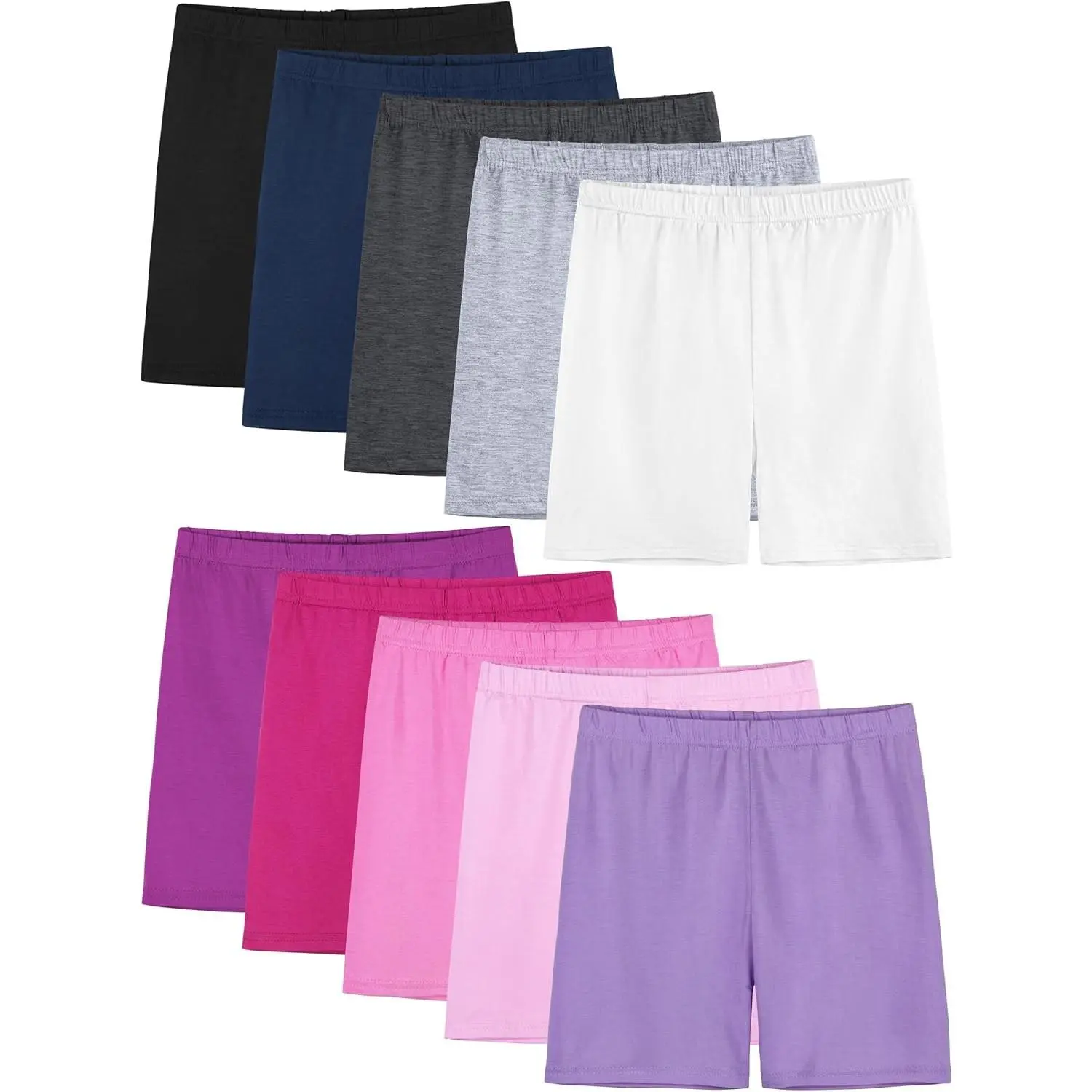 10 Pack Girls Dance Shorts Cartwheel Toddler Biker Under Dress Multi-Color Kids Bike Shorts Girls Clothes