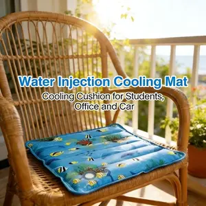 New Portable Self-Water-Injected Cooling Seat Pad Lightweight Summer Comfort Cushion for Office Home Car Dorm Classroom Breathable Cool Sitting Mat Water Injection Cooling Mat