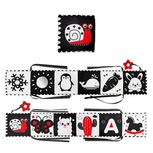 Baby Cloth Book with Teether & Rattle, Interactive Busy Books Learning Toy for Infants & Toddlers, Educational Gift Set for Babies