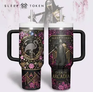 Even In Arcadia 40oz Tumbler ,Sleep Sleep Token Music Tumbler 40, Sleep  Tumbler With Handle,  40oz Tumbler With Handle – Dark Rock Fan Cup