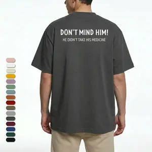 Tee4daddy - Couple Shirt - Dont Mind Him/Her T-Shirt, Graphic Round Neck Shirt, Comfortable Streetwear, Men Cotton Shirt, Casual Streetwear