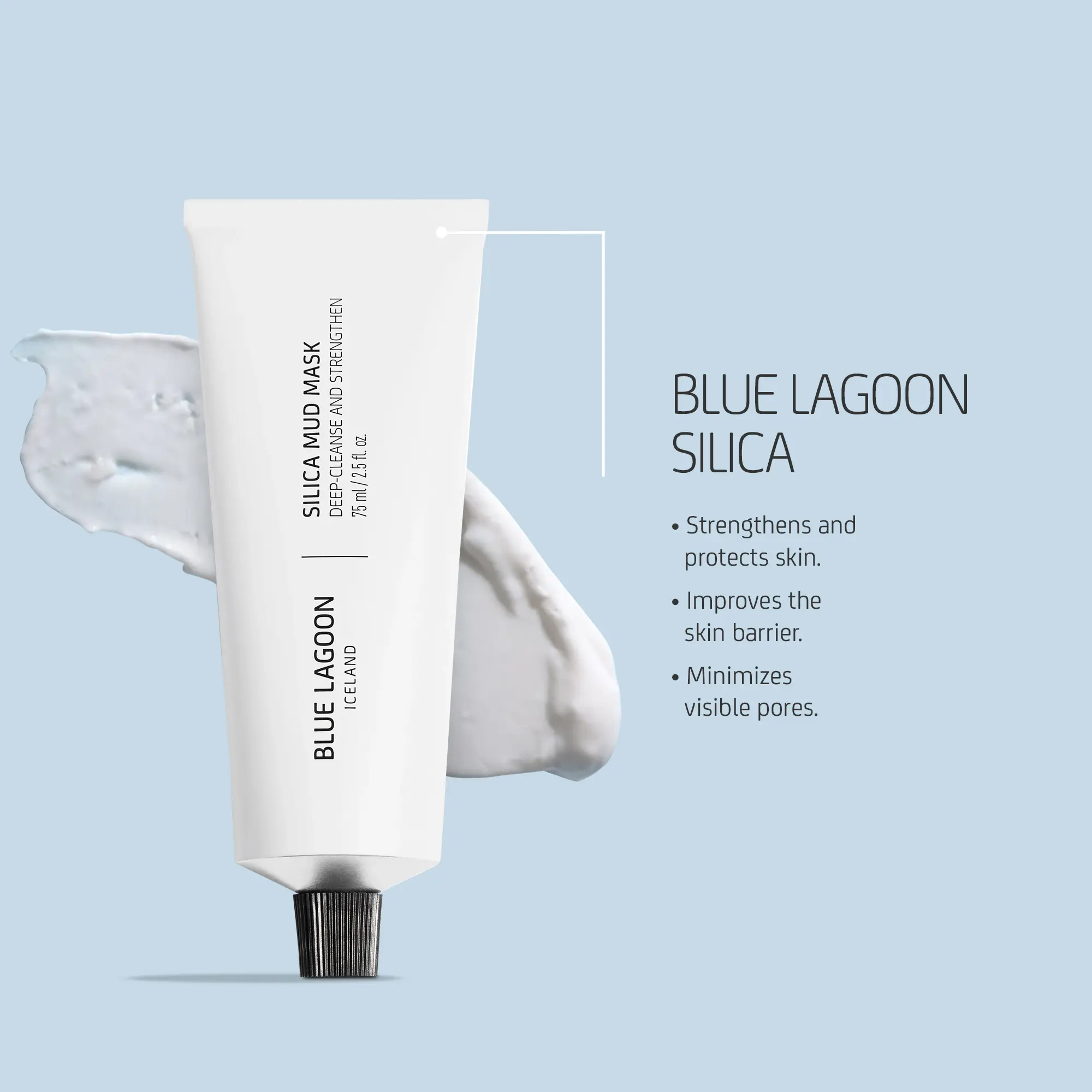 Silica Mud Mask | Deep Cleansing Face Mask for Pores, Oil Control & Clear Skin | Icelandic Skincare | Blue Lagoon