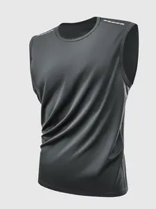 Men's Summer Sports Vest, Quick-Dry Breathable Tank Top, Sleeveless Padded Gilet for Fitness Running Hiking Mountain Climbing