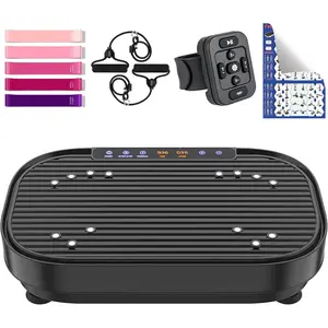 Vibration Plate Exercise Machine, 2025 Upgraded Fitness Full Whole Body Workout Shaker Platform for Lymphatic Drainage Weight Loss with Exercise Poster for Home Office Massage gym gear