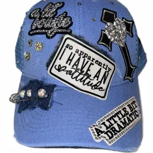 Apparently I have an attitude Trucker Hat with and Bling Details Bold Stylish Accessory for Making a Statement Unique Color Combination Sparkle