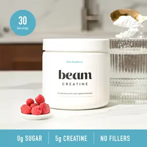 Beam Creatine Powder — 30 Servings for Strength, Endurance & Recovery (Micronized, Monohydrate)