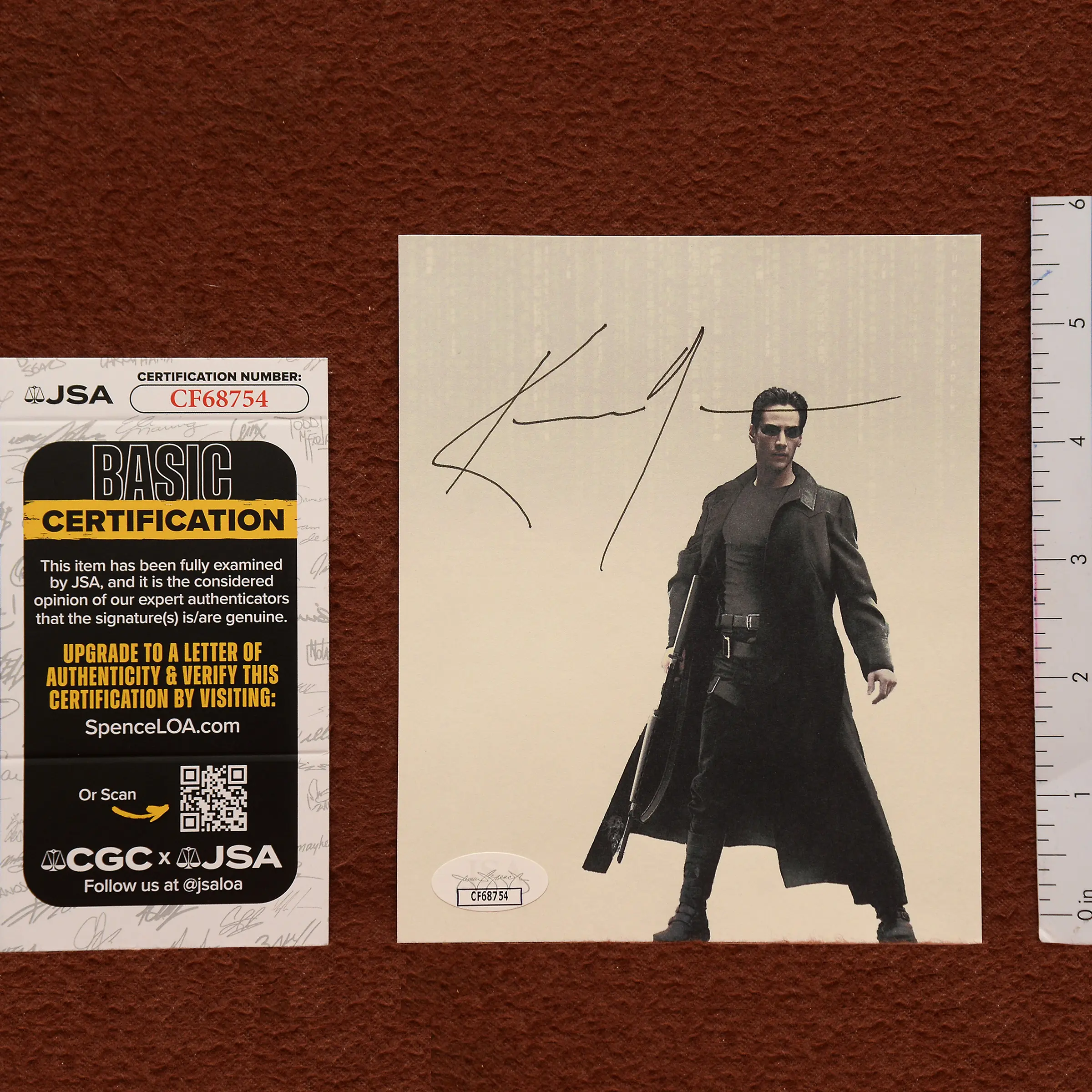Keanu Reeves 6 5/8 x 5 Signed JSA Authenticated Photograph