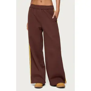 Edikted Women's Sorin Contrast Striped Wide Sweatpants
