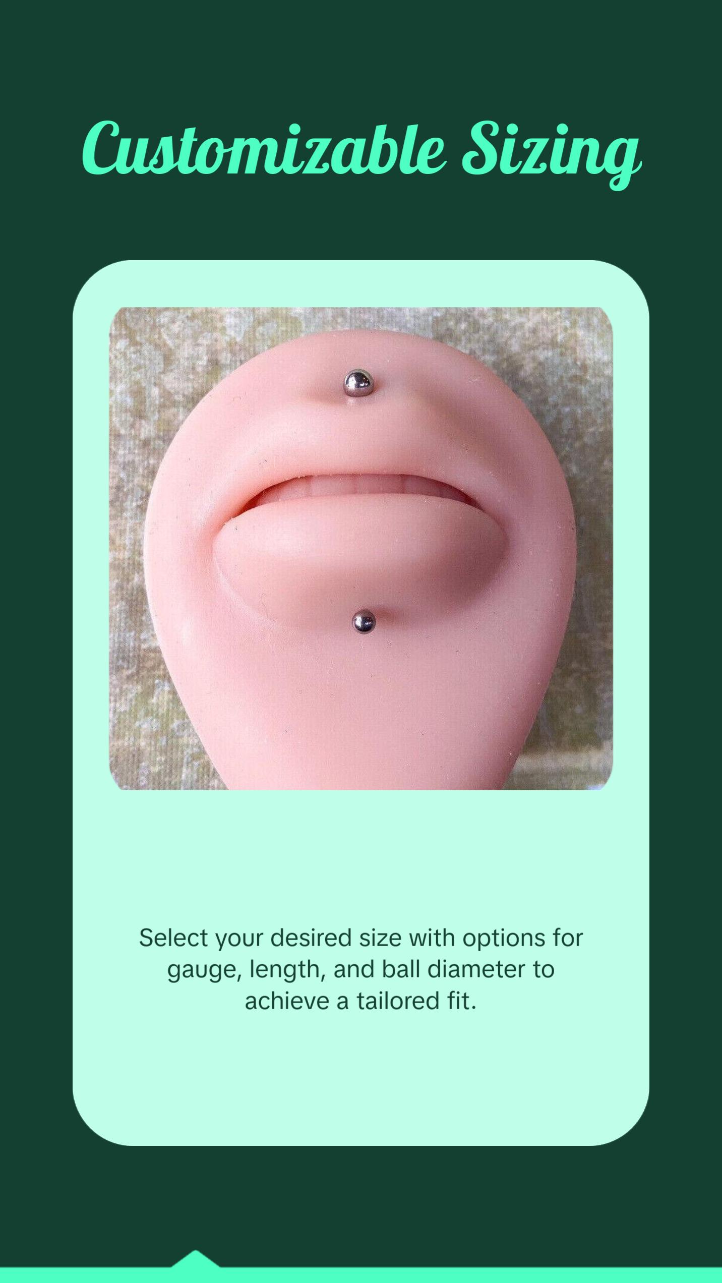 1pc Titanium Push In Ball Labret Threadless Stud Lip Ring Helix Ear Cartilage