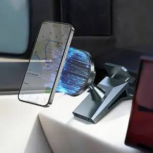 Phone Mount for Tesla Cybertruck 2026 2025 2024 The Ultimate Magnetic Phone Holder for Tesla Cybertruck Accessories | 360° Adjustable All-Metal Dash Mount with Strong Magnets Secure Clip-On Design Leaves No Residue | Compatible Phone with Magnetic Ring